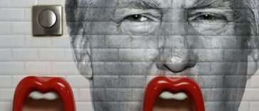 Trump-themed bathroom