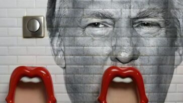Trump-themed bathroom